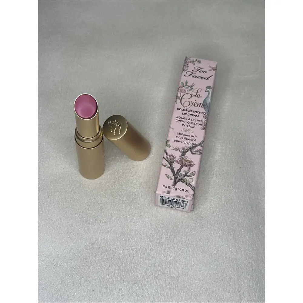 Too Faced RAZZLE DAZZLE ROSE La Creme Lipstick (0.11 oz.) NWB Hard To Find